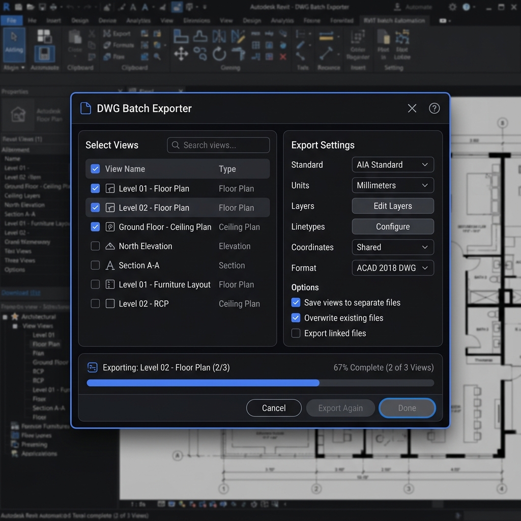 BIM Automation Tool interface